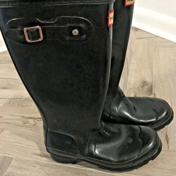 Hunter Other - HUNTER Black Tall Rubber Kids Youth Classic Rain Snow Boots Boys 4 Girls 5 Just